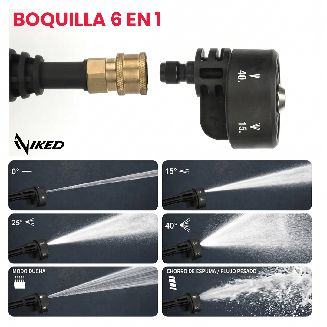 Hidrolavadora Portátil 48V X2 Baterías + Accesorios