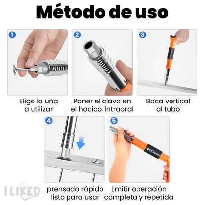 🏷️ PISTOLA DE CLAVOS / REMACHES + ACCESORIOS + 🎁 50 CLAVOS GRATIS!!