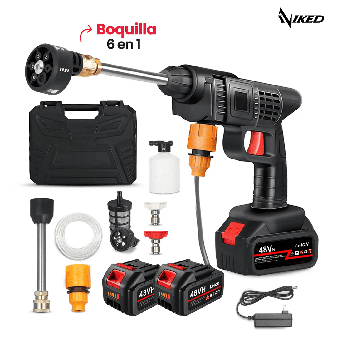 Hidrolavadora Portátil 48V X2 Baterías + Accesorios