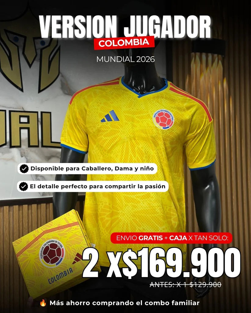 CAMISA DE LA SELECCION COLOMBIA 2026 VERSION FAN 1.1